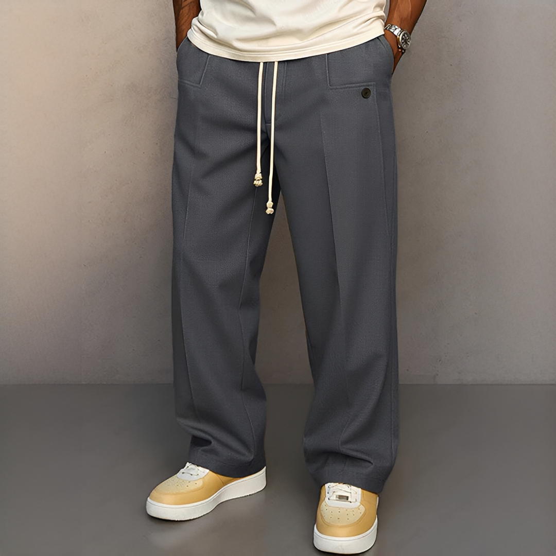 Clent - Pantalon chic avec cordon de serrage pour homme