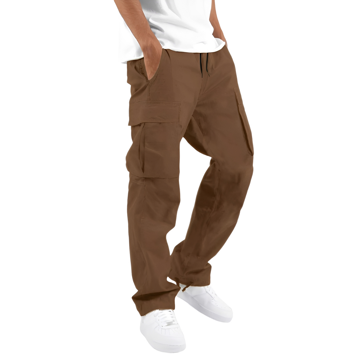 Cooper - Pantalon cargo ample pour homme avec cordon de serrage