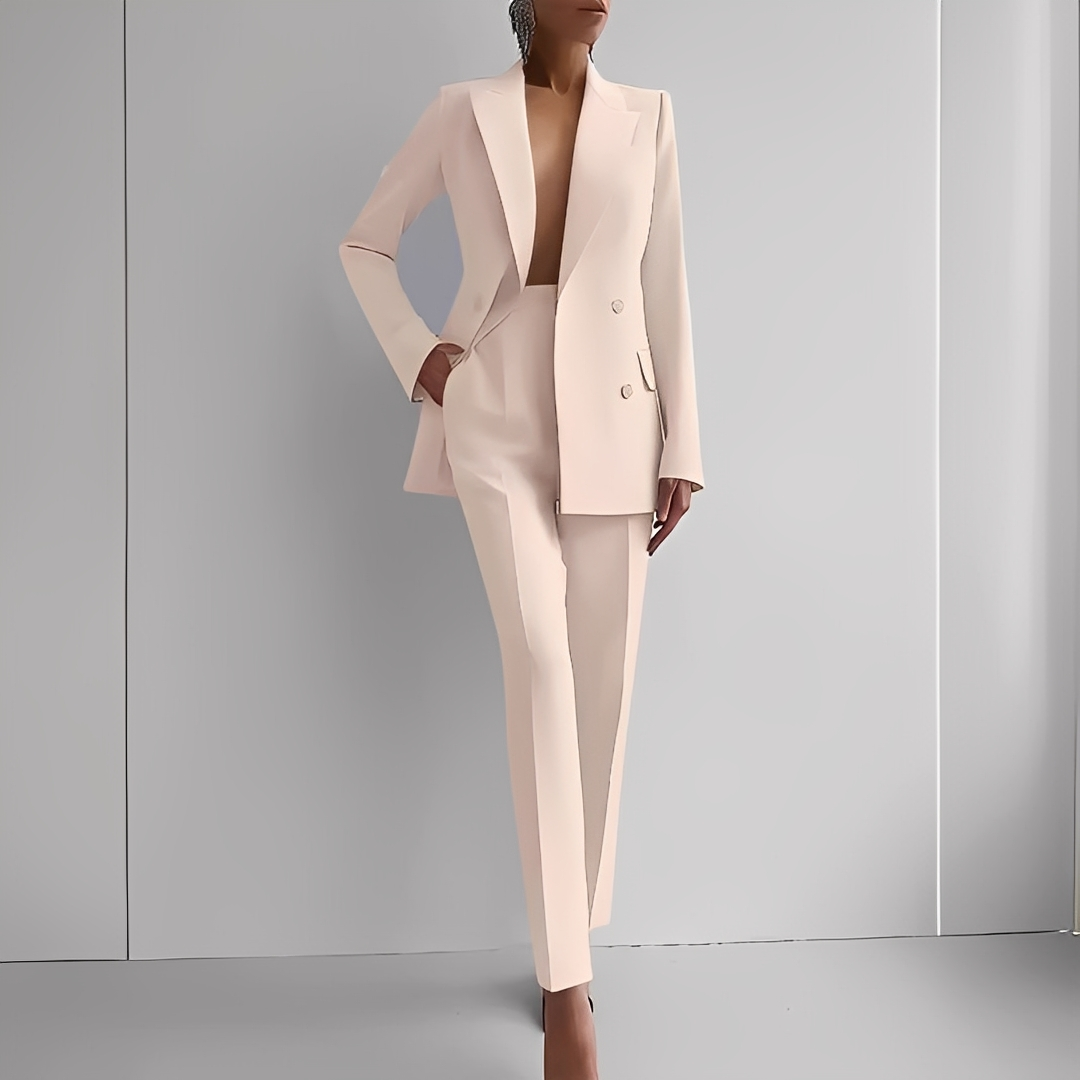 Marguerite - Costume élégant avec long blazer pour femme