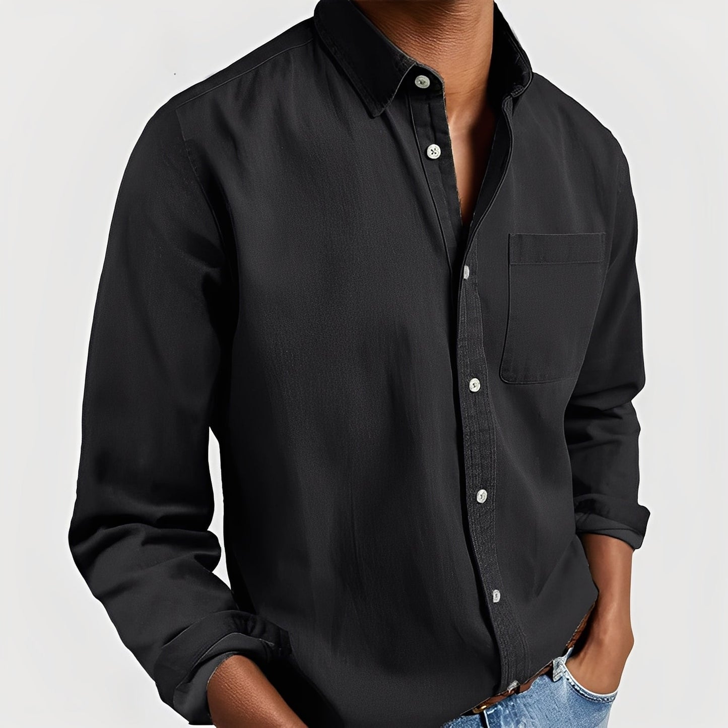 Kaspar - Chemise décontractée à manches longues pour hommes