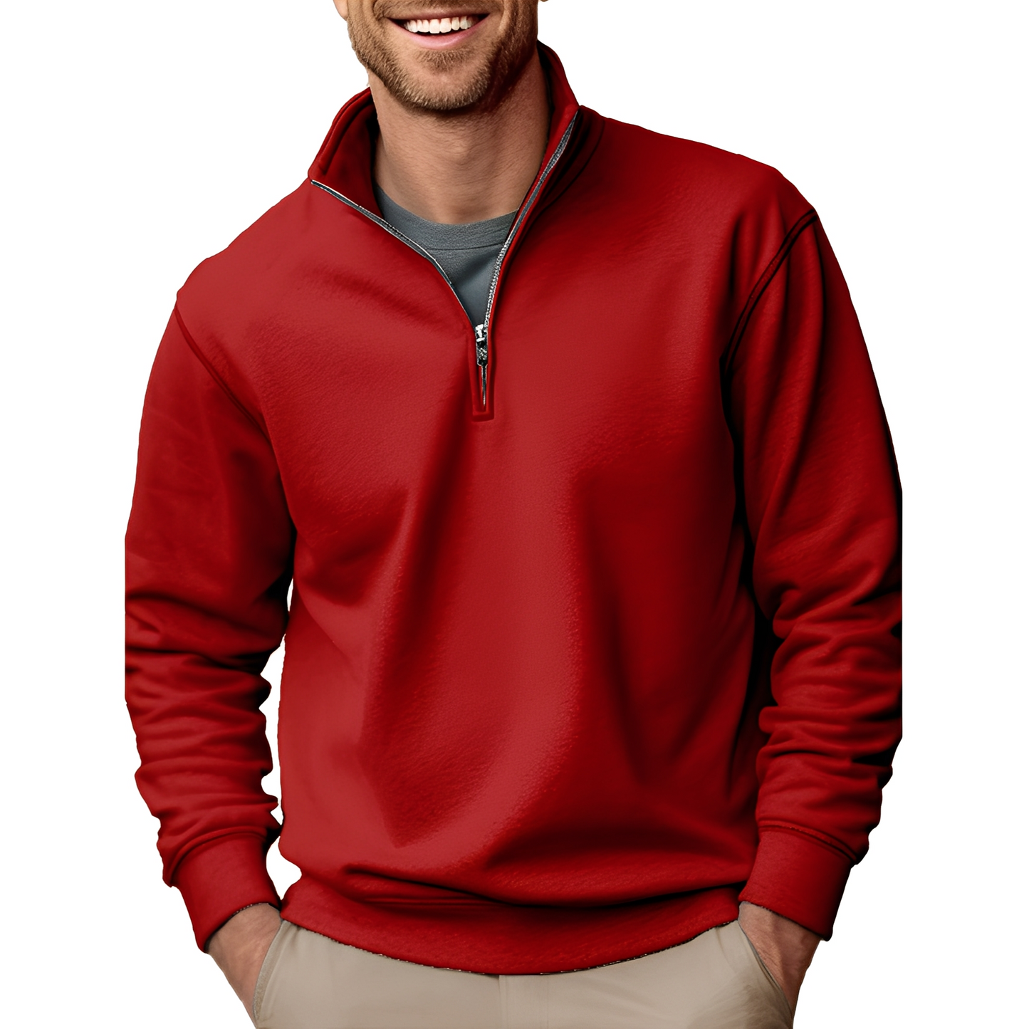 Edgar - Sweat-shirt léger et agréable avec zip pour hommes