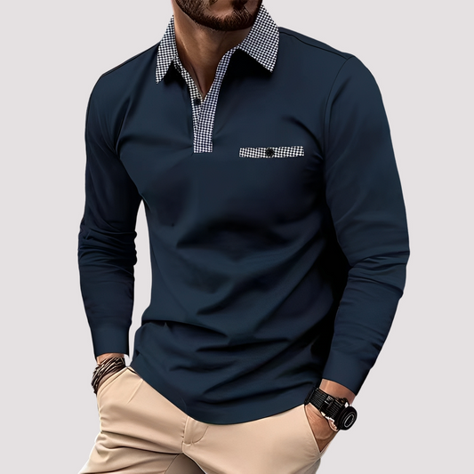 Aidan - Polo à manches longues élégant pour hommes