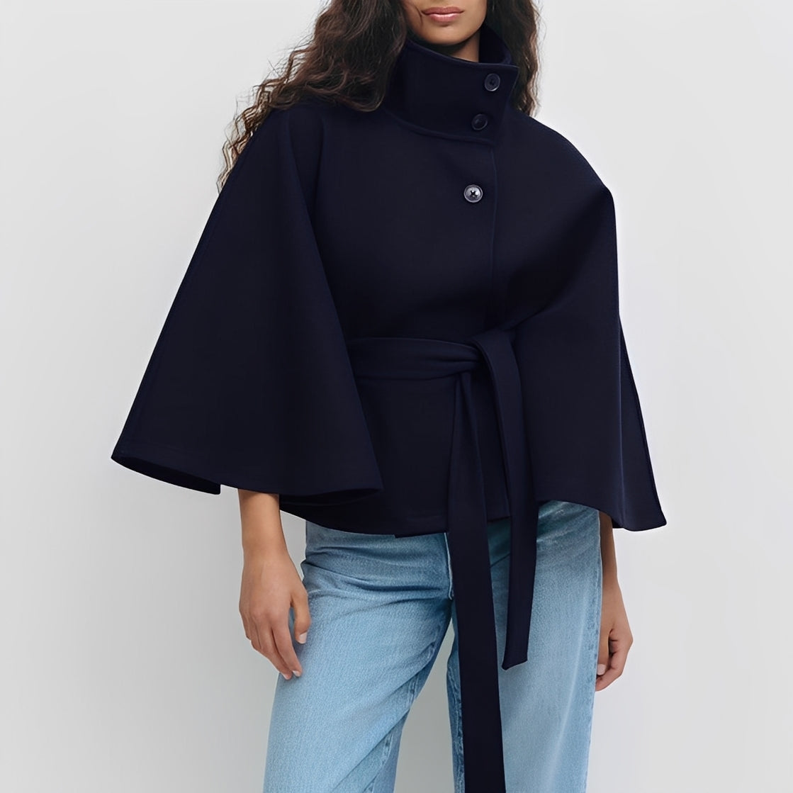 Carine - Veste croisée à col montant pour femme