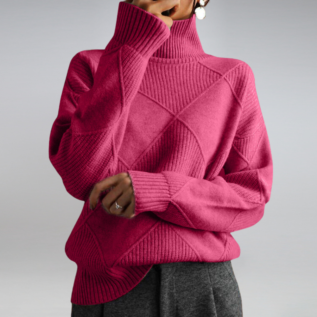 Camille - Pull à col roulé tendance et confortable