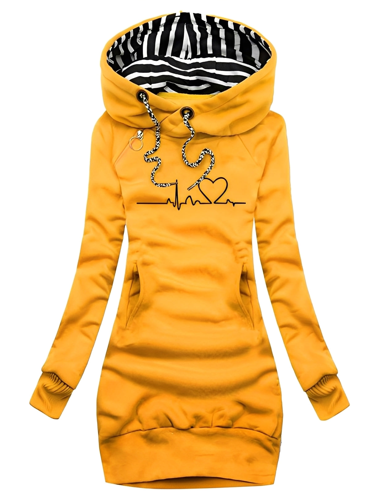 Roxanne - Robe pull décontractée avec capuche pour femme