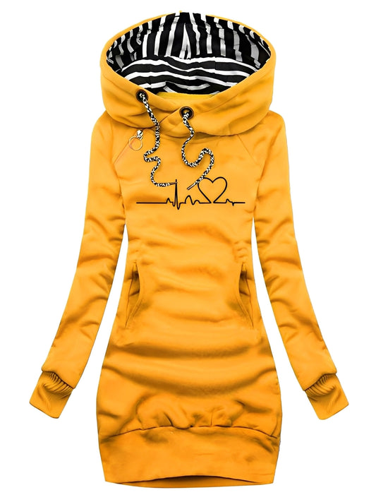 Roxanne - Robe pull décontractée avec capuche pour femme