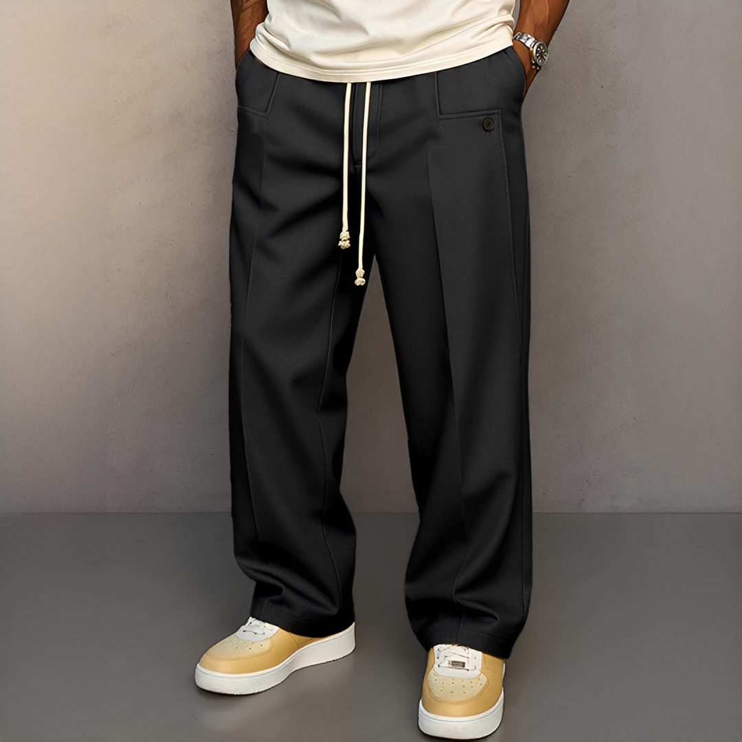 Clent - Pantalon chic avec cordon de serrage pour homme