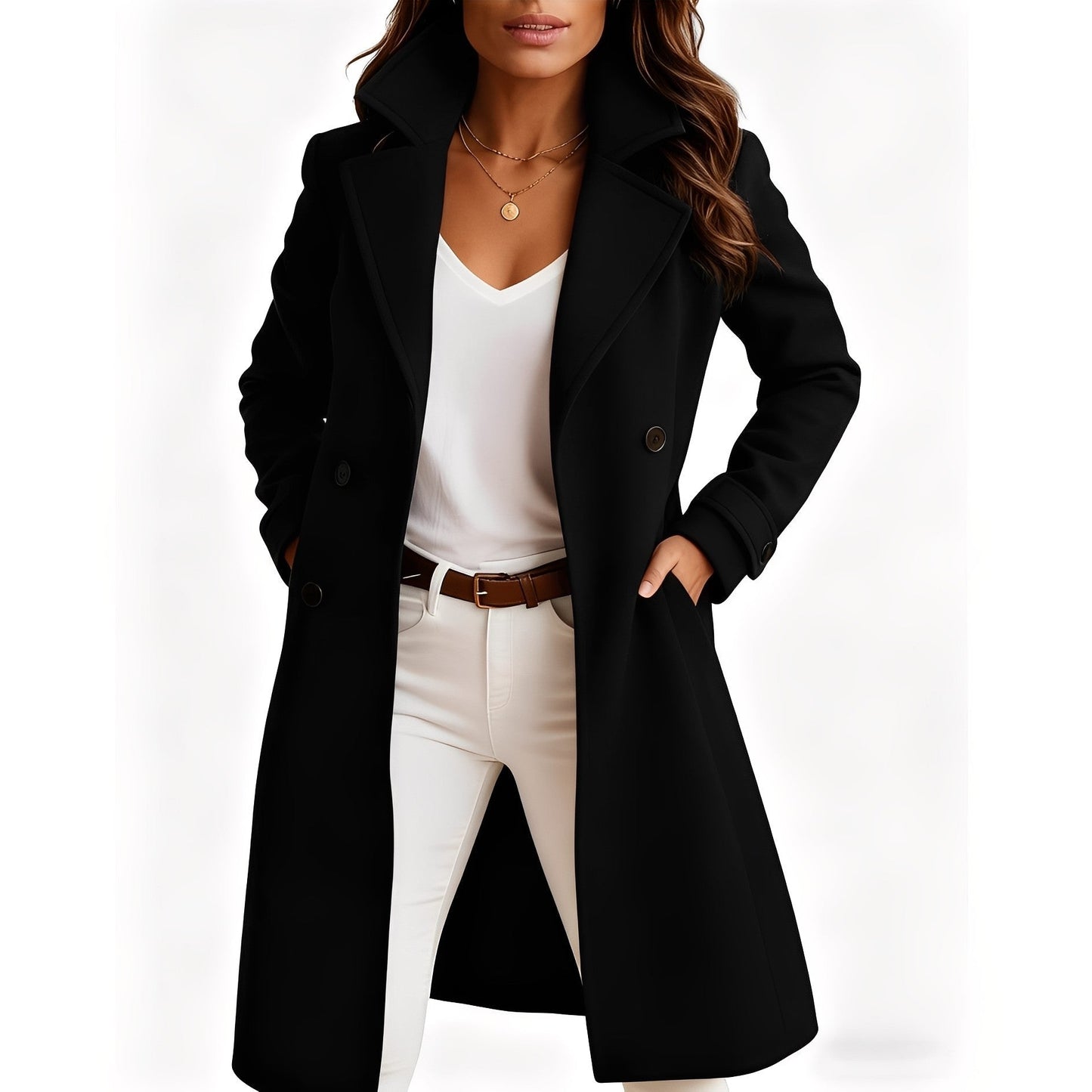 Camille - Manteau élégant pour femmes au design croisé