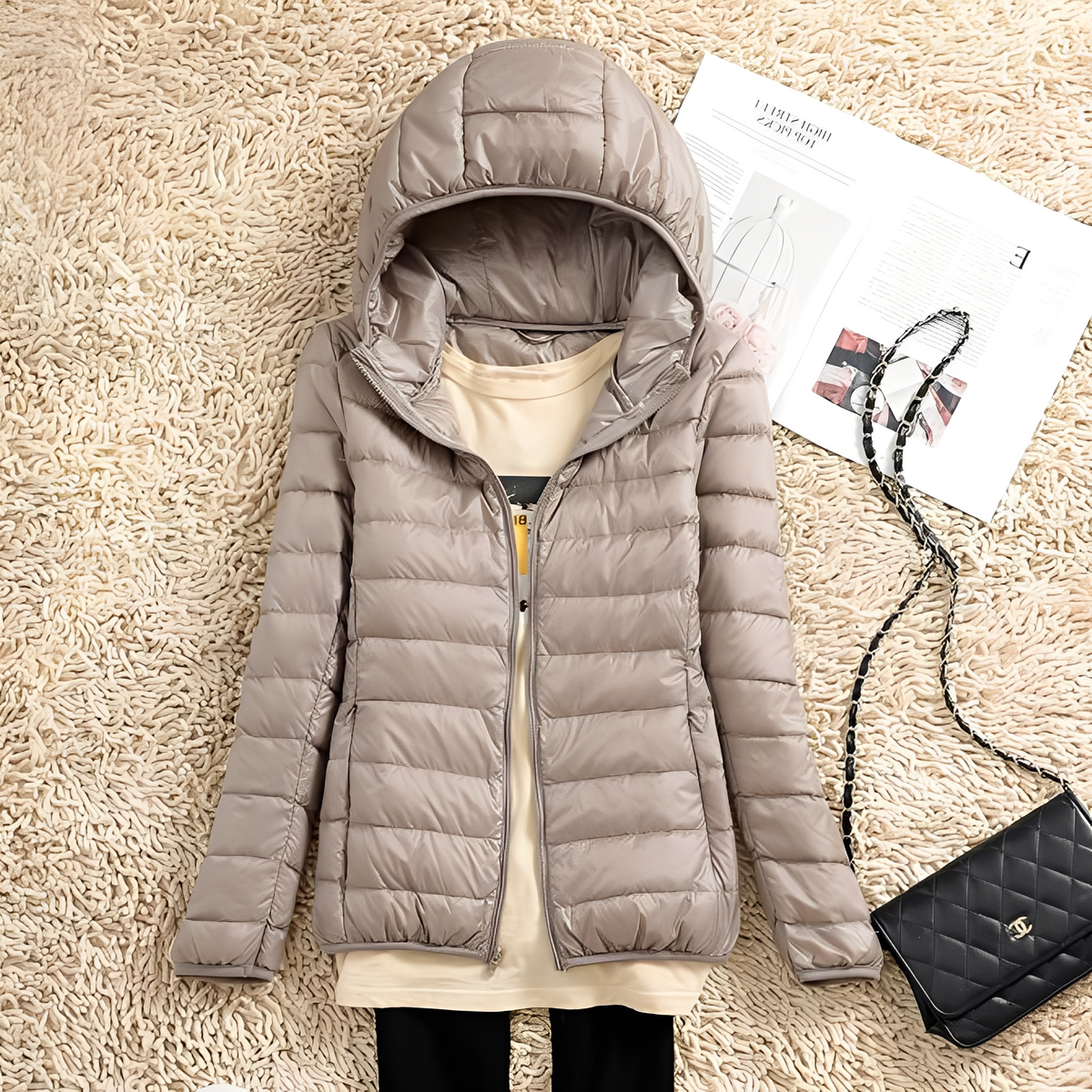 Lyndsay - Manteau élégant et agréable avec capuche