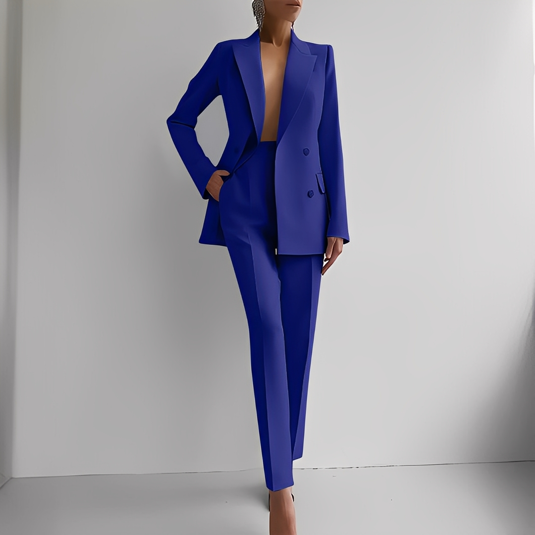 Marguerite - Costume élégant avec long blazer pour femme