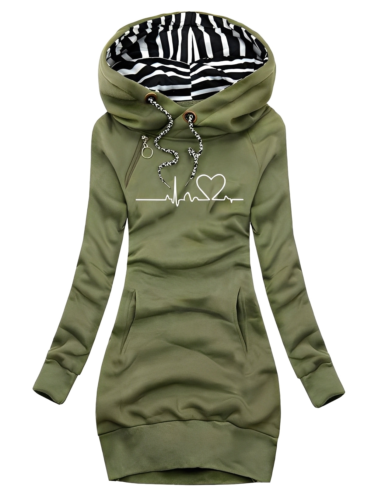 Roxanne - Robe pull décontractée avec capuche pour femme