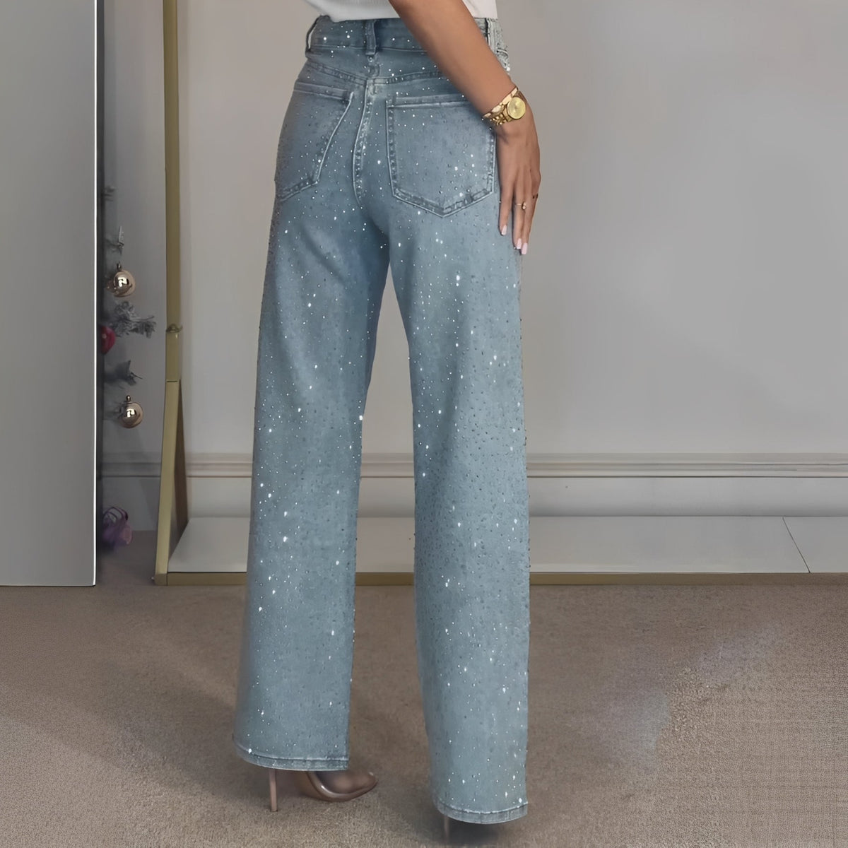 Sandra - Pantalon élégant à jambes larges