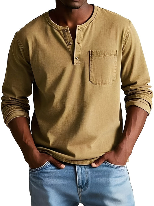 Steve - Chemise à manches longues décontractée pour hommes
