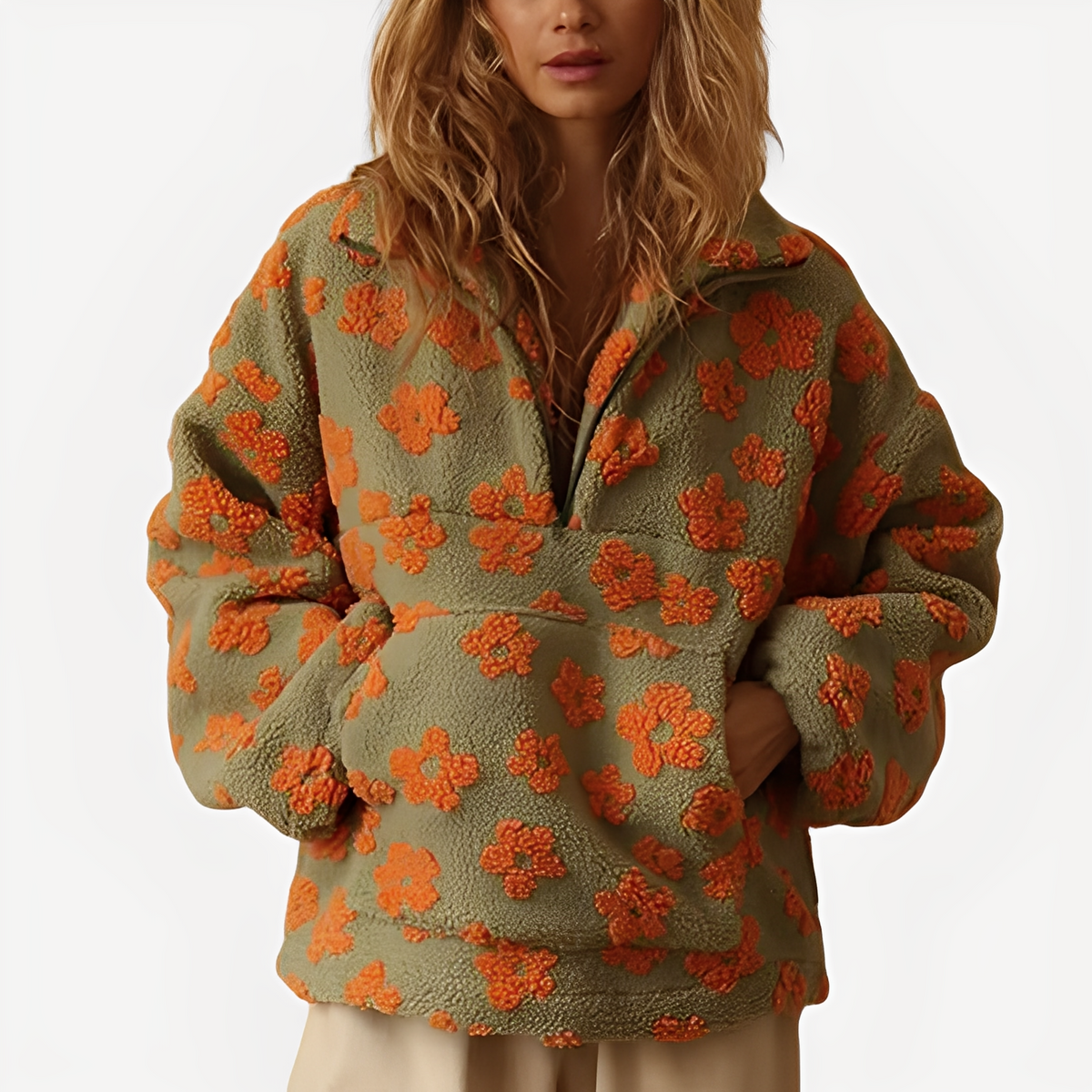 Elizabeth - Pull stylé à motif floral
