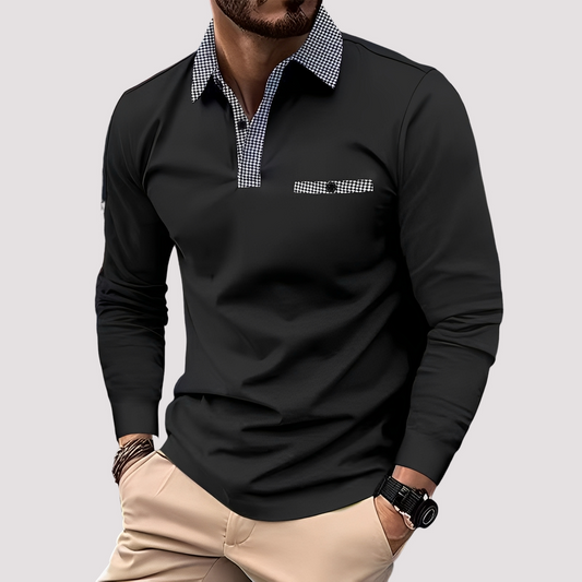 Aidan - Polo à manches longues élégant pour hommes