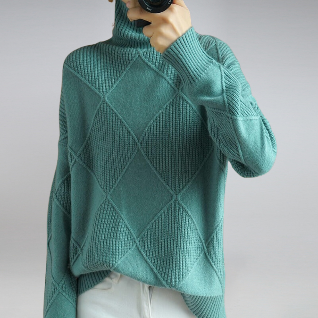 Camille - Pull à col roulé tendance et confortable