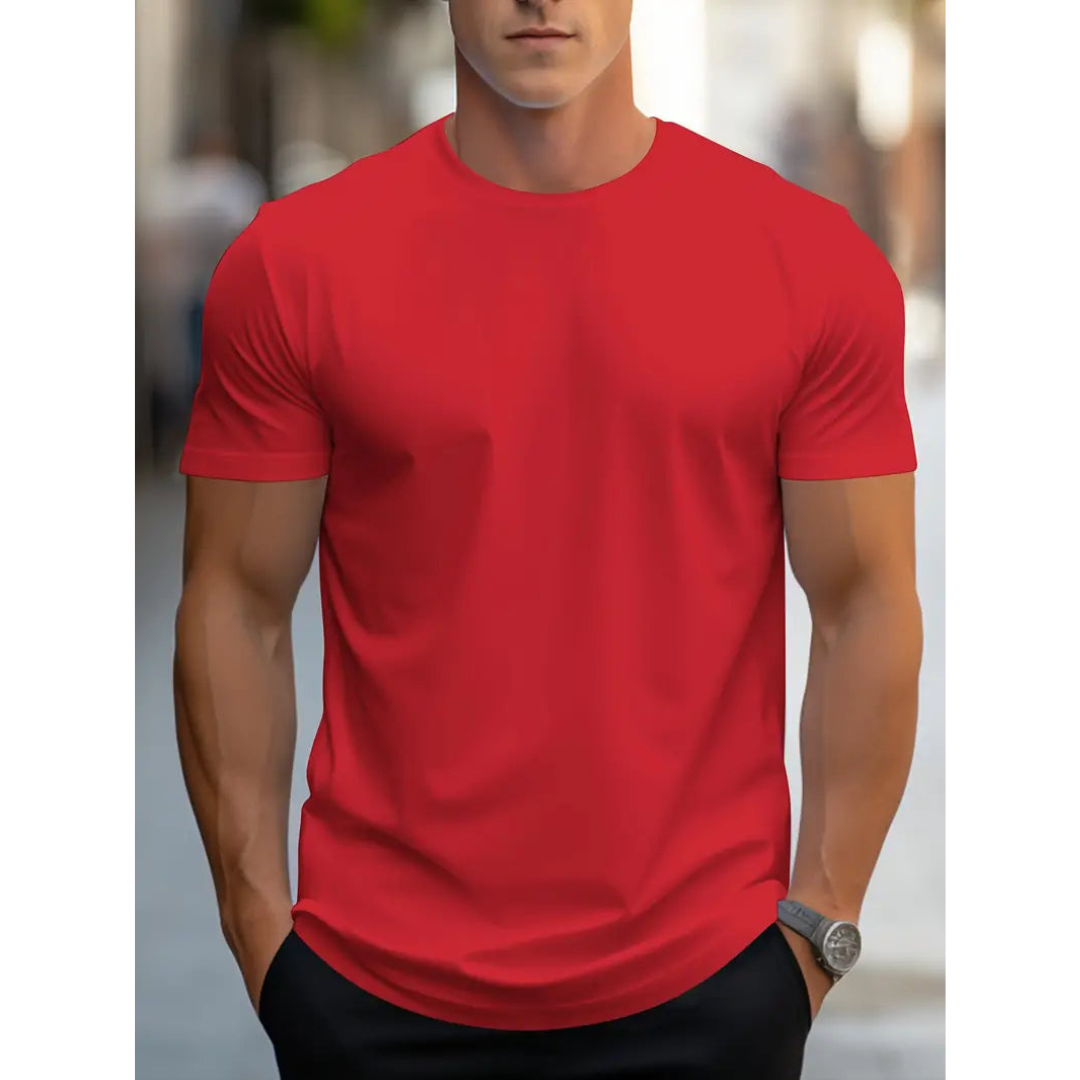 Brian - Classique T-shirt Homme à Manches Courtes