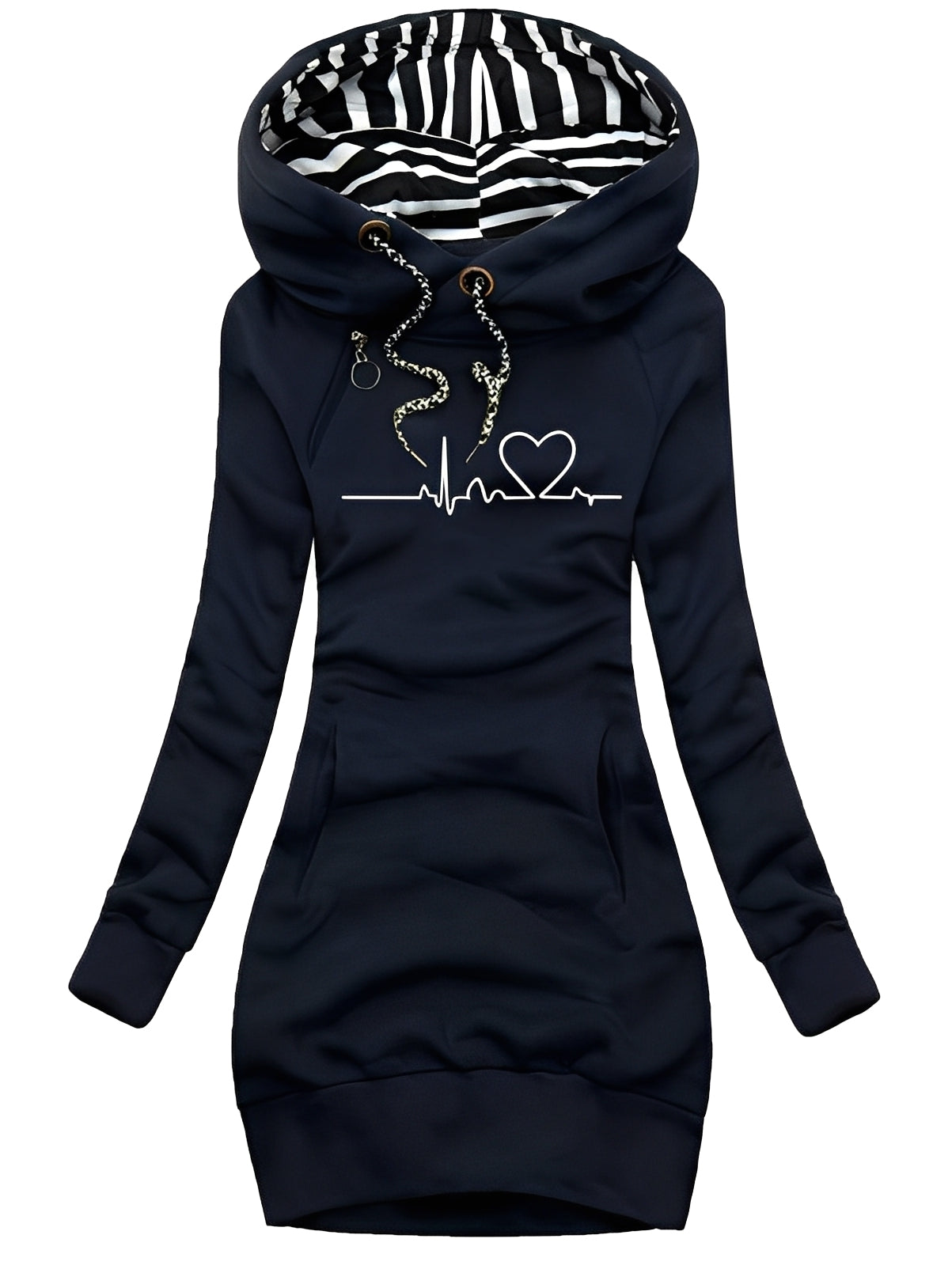 Roxanne - Robe pull décontractée avec capuche pour femme