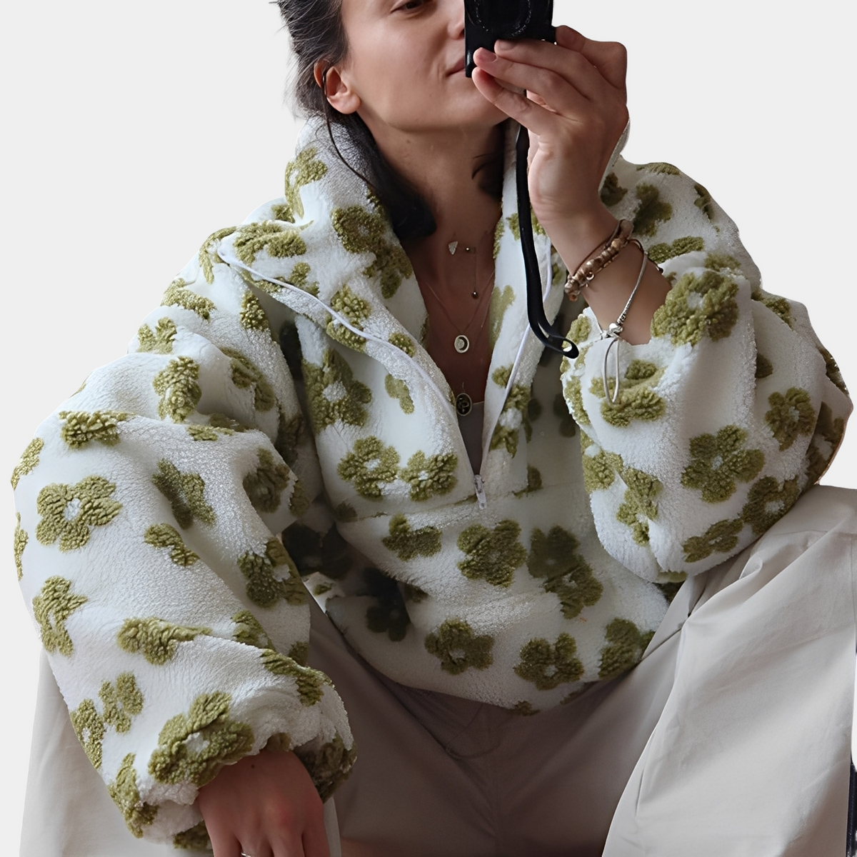 Elizabeth - Pull stylé à motif floral