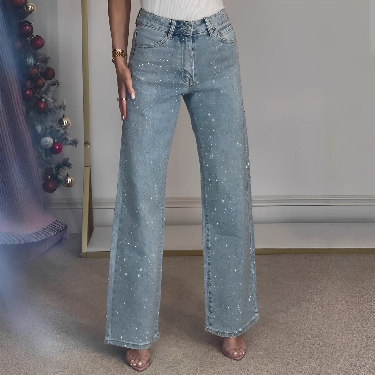 Sandra - Pantalon élégant à jambes larges