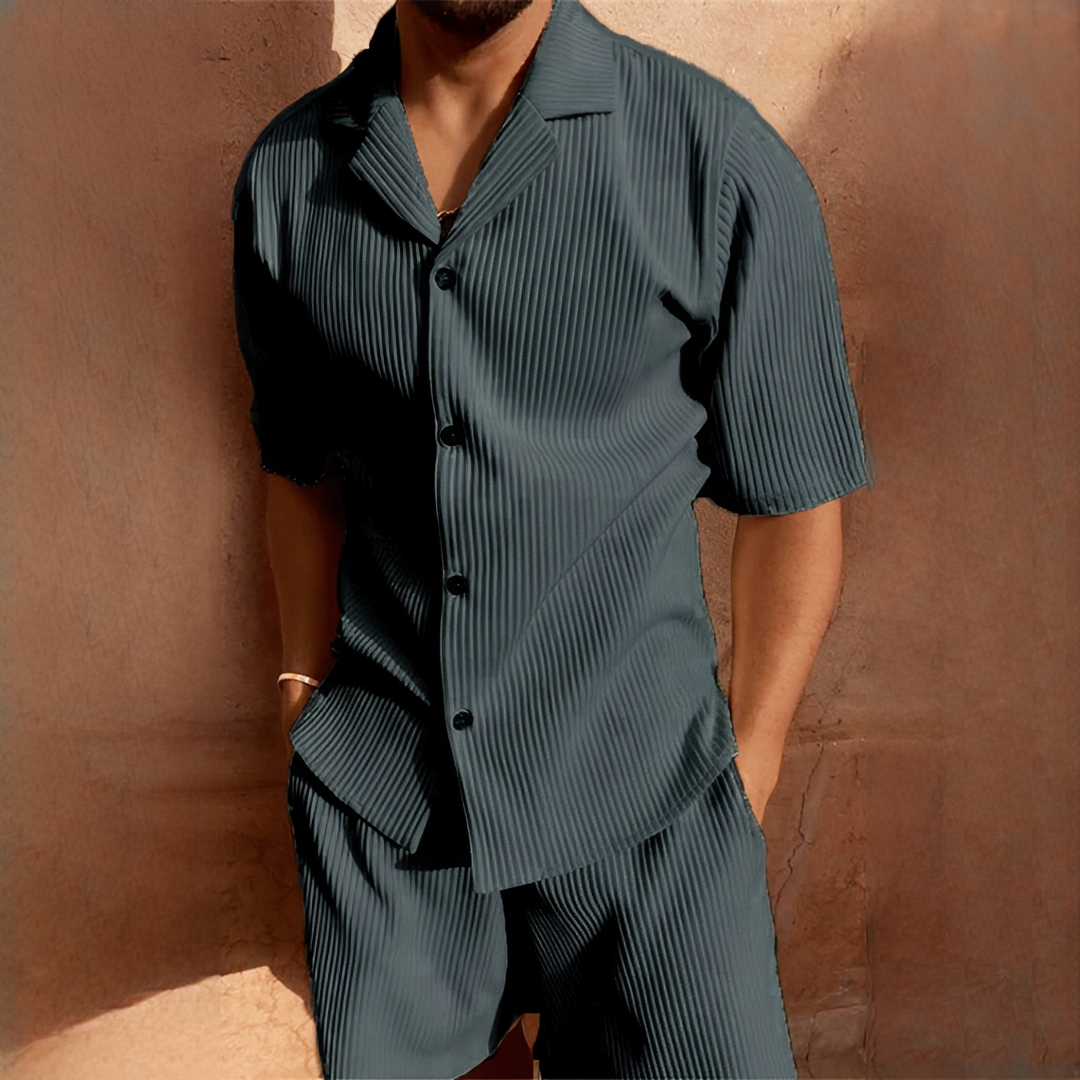 Junmar - Ensemble chemise et short décontracté pour homme