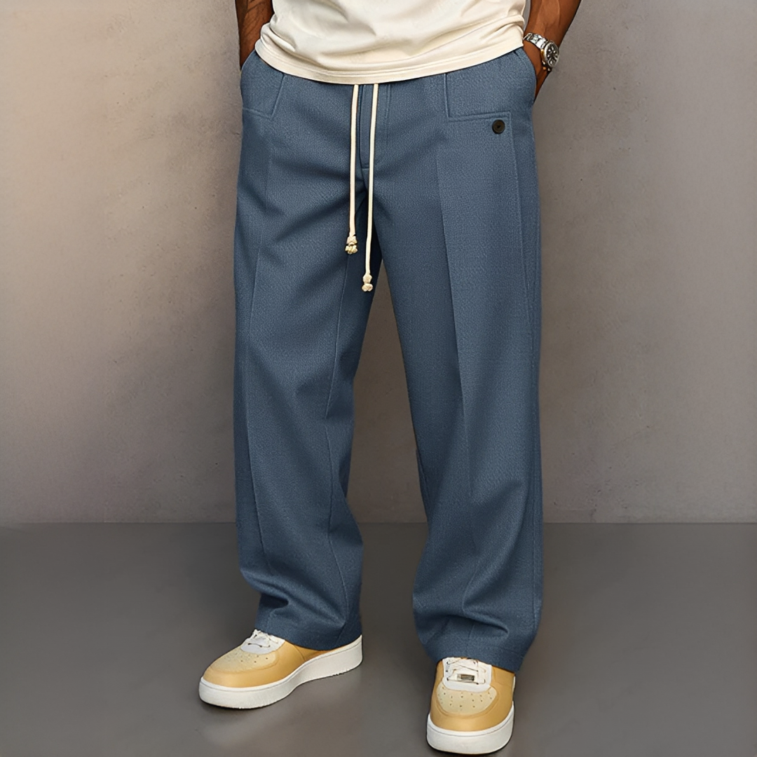 Clent - Pantalon chic avec cordon de serrage pour homme
