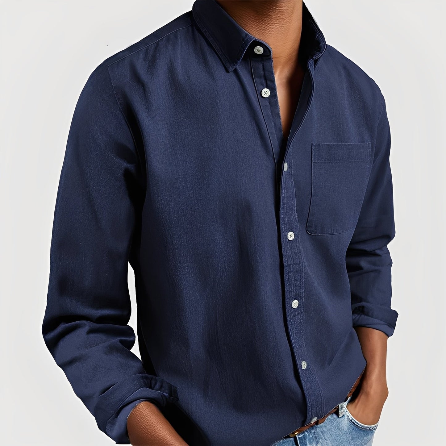 Kaspar - Chemise décontractée à manches longues pour hommes