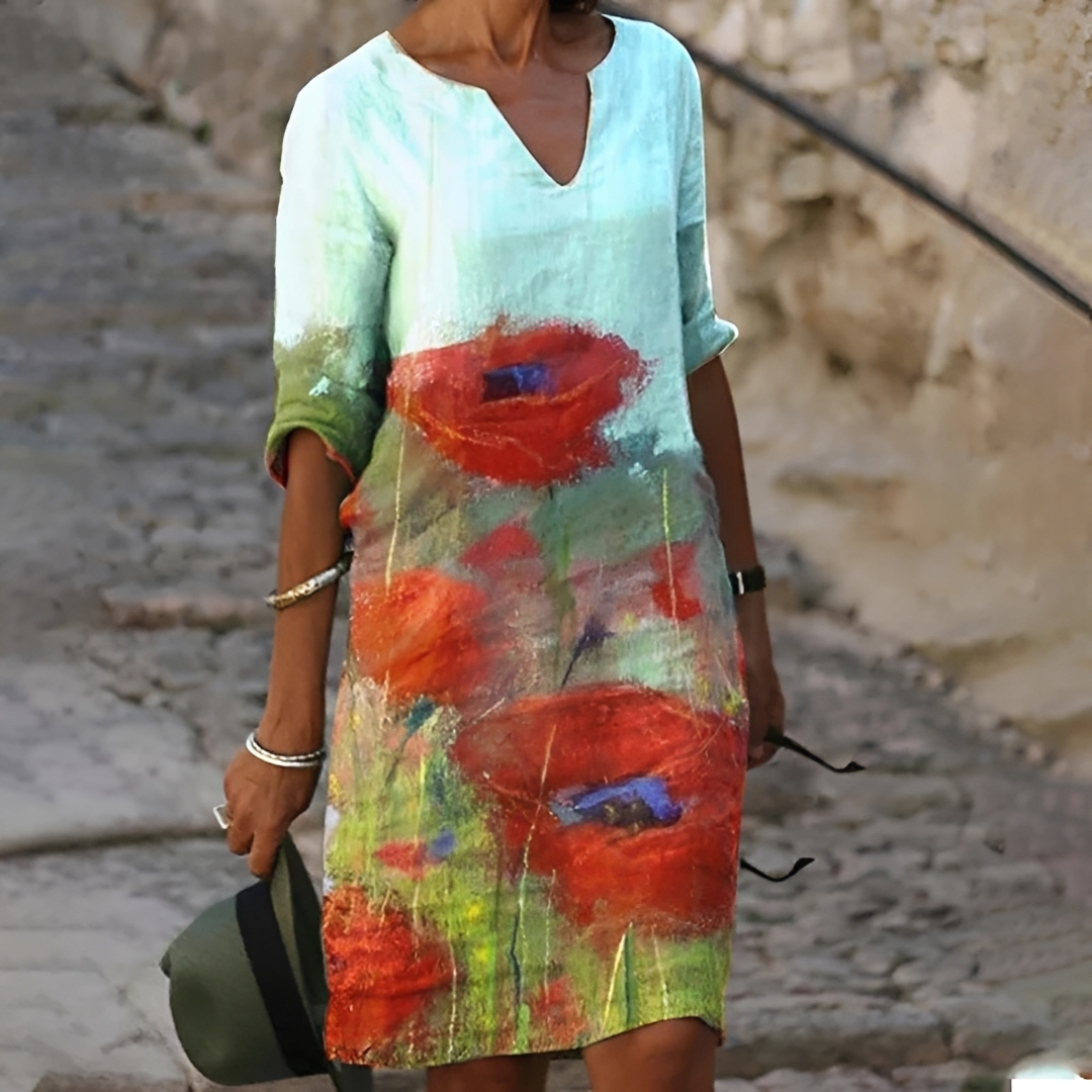 Jenette - Élégante robe à fleurs pour femmes
