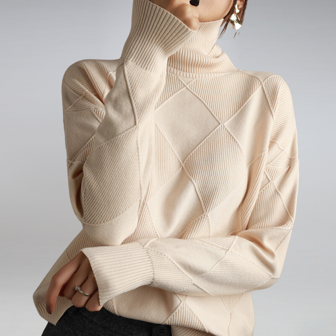 Camille - Pull à col roulé tendance et confortable