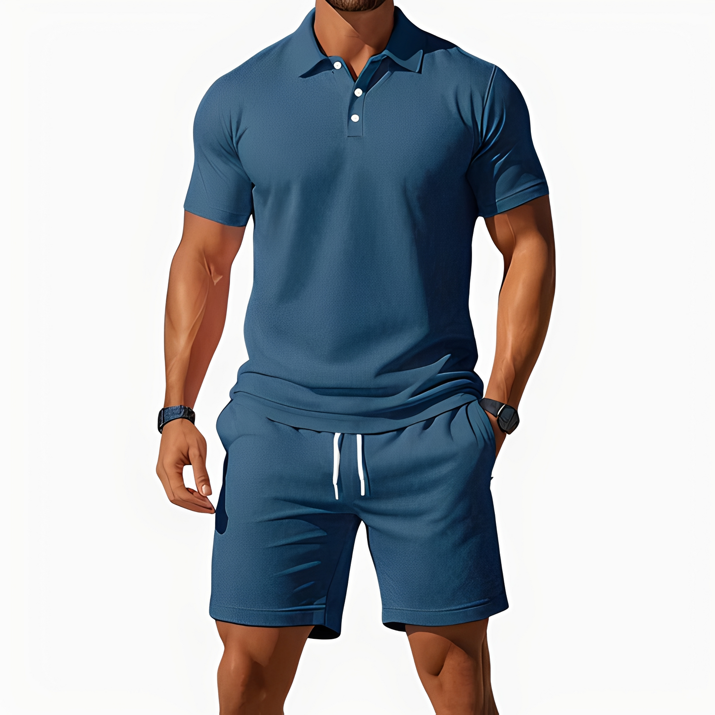 Aldrin - Ensemble polo et short homme tendance
