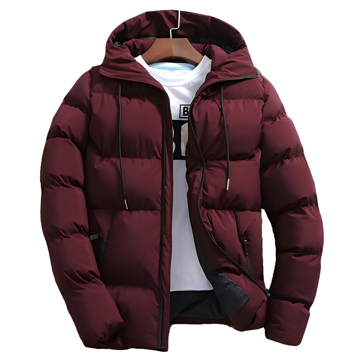 Robert - Veste matelassée élégante avec capuche pour hommes