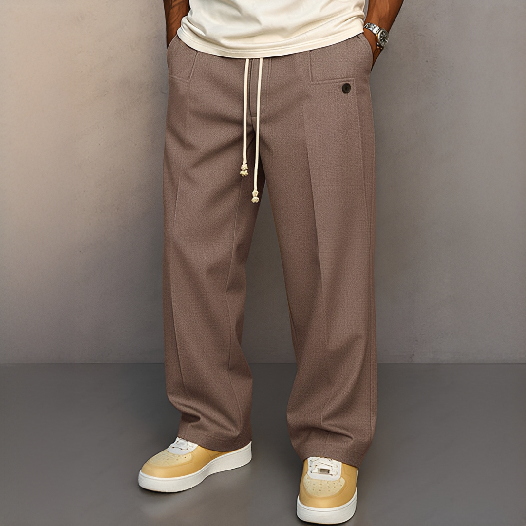 Clent - Pantalon chic avec cordon de serrage pour homme
