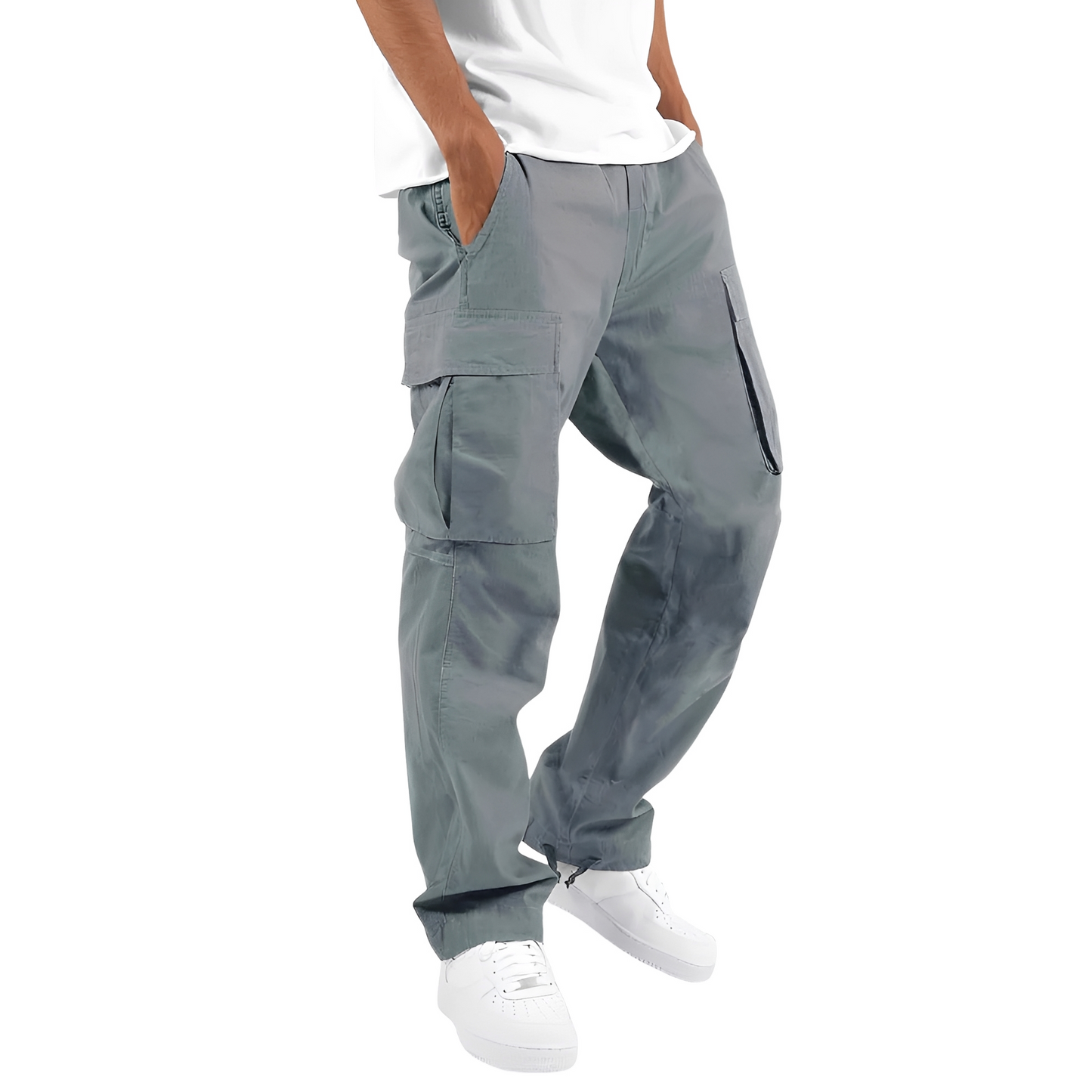 Cooper - Pantalon cargo ample pour homme avec cordon de serrage