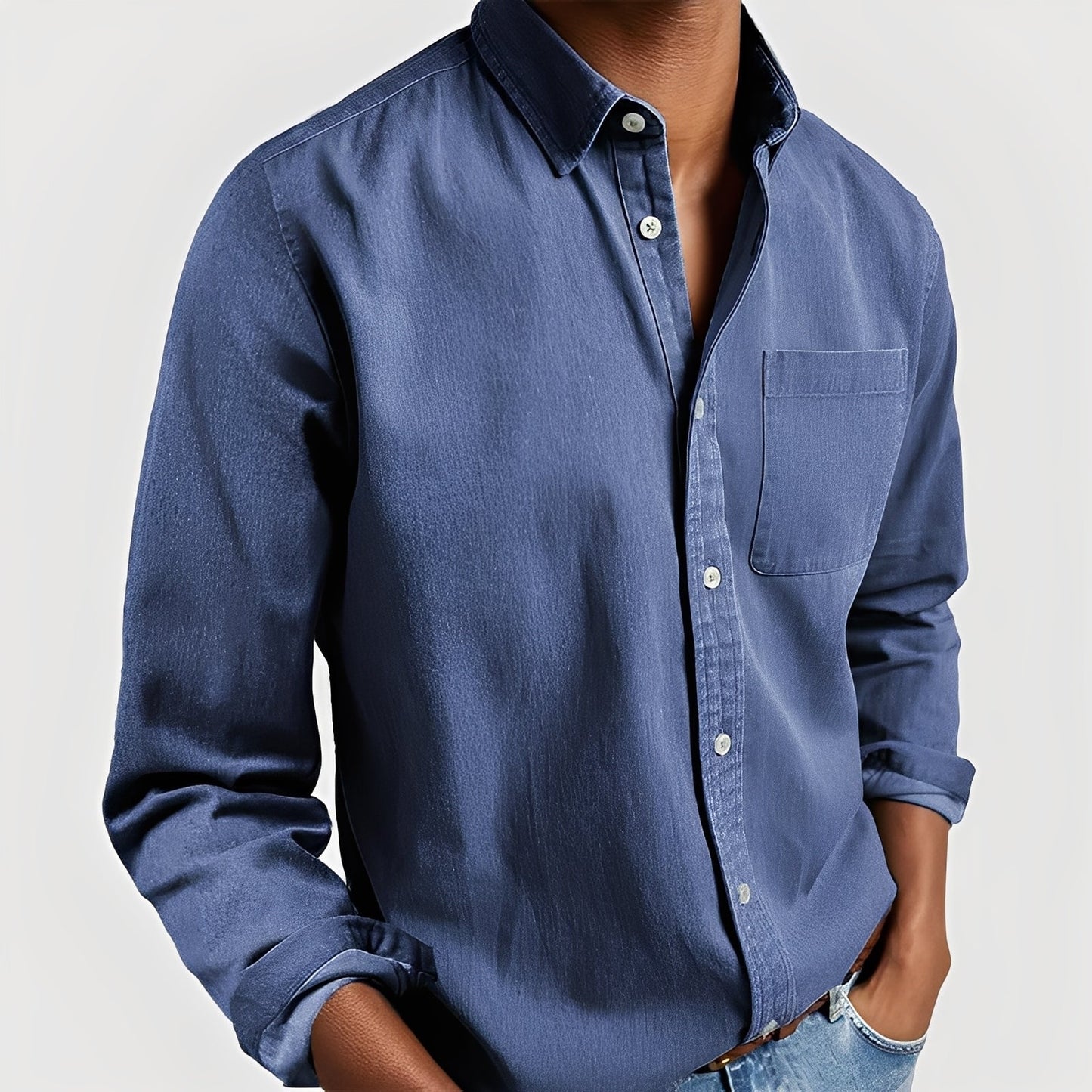 Kaspar - Chemise décontractée à manches longues pour hommes
