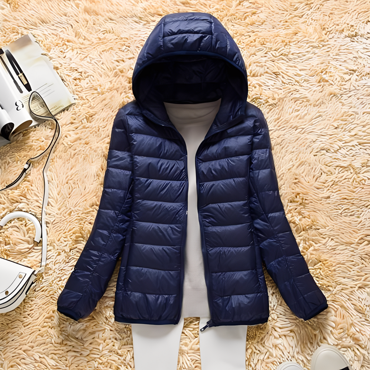 Lyndsay - Manteau élégant et agréable avec capuche