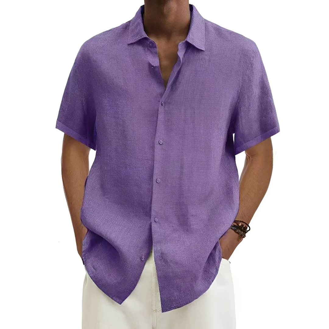Aamon - Chemise d'été légère et aérée pour homme