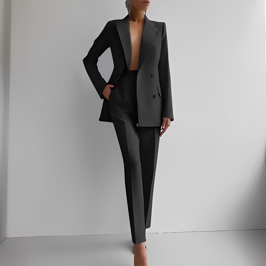 Marguerite - Costume élégant avec long blazer pour femme