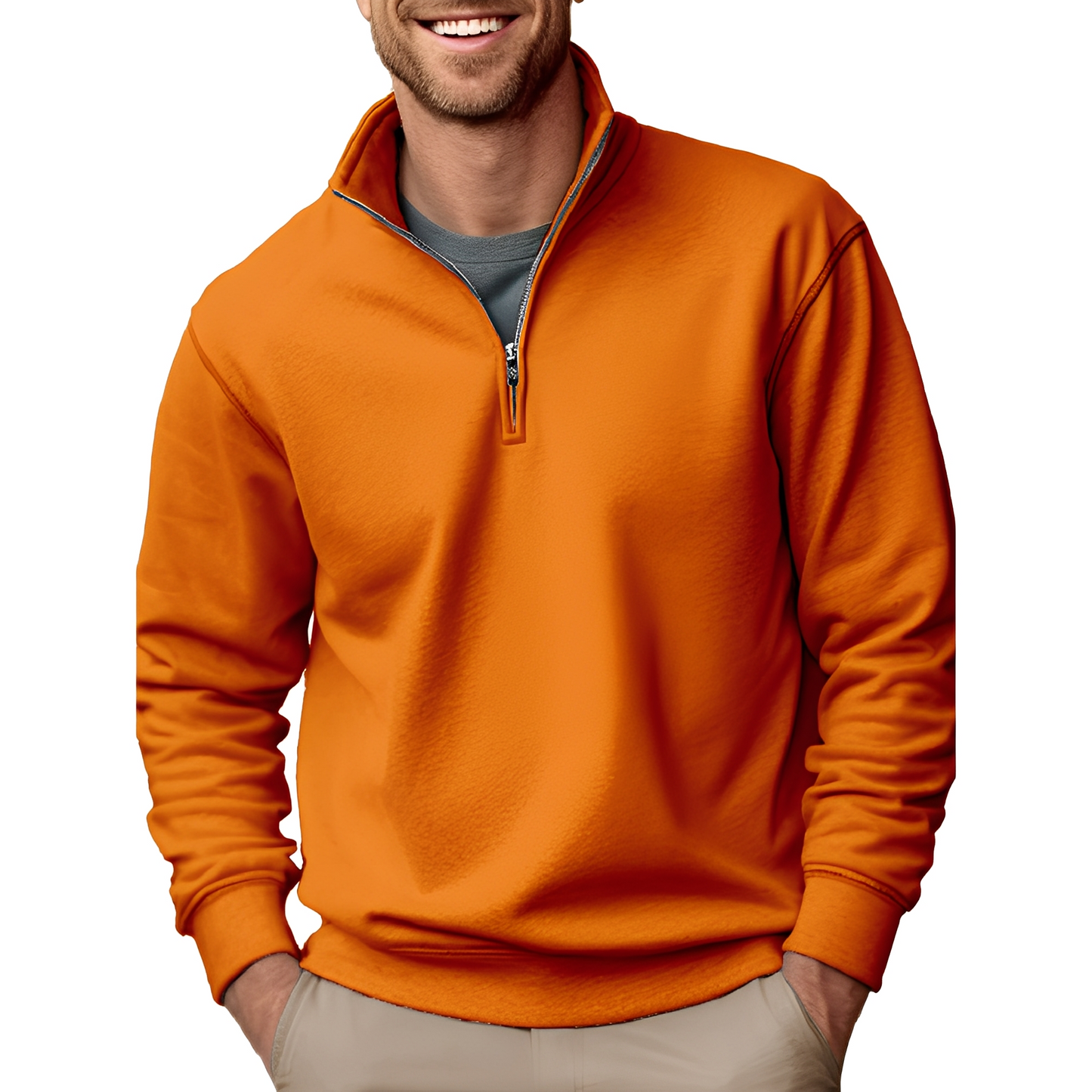 Edgar - Sweat-shirt léger et agréable avec zip pour hommes