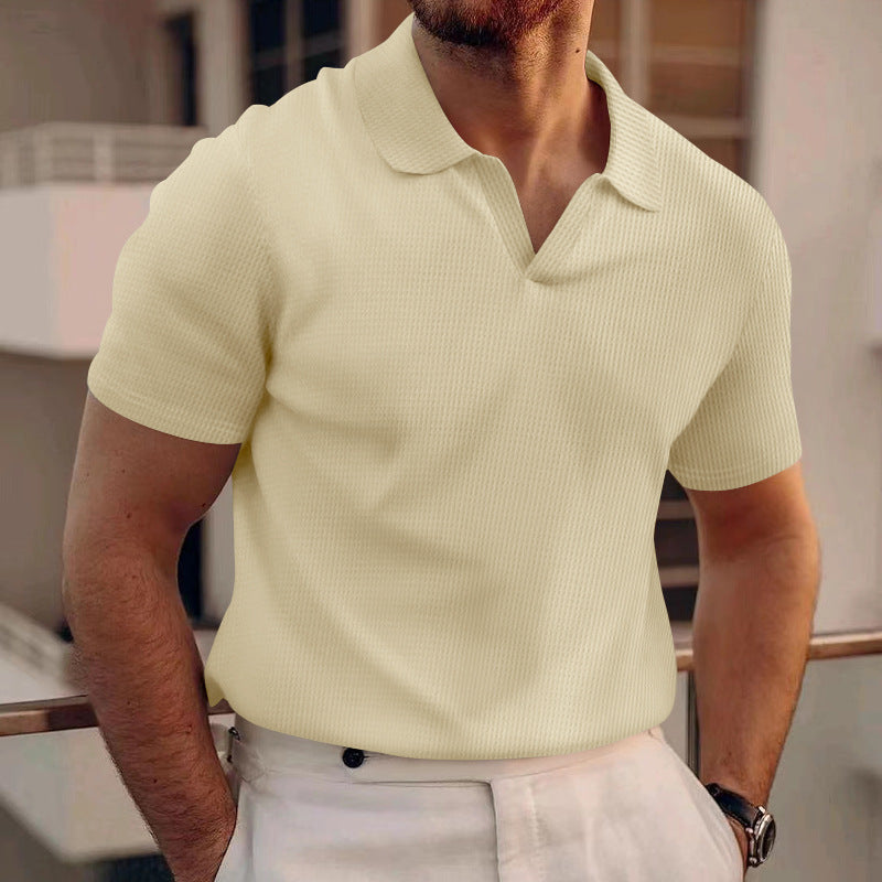 Edward - Polo en maille gaufrée décontracté pour hommes