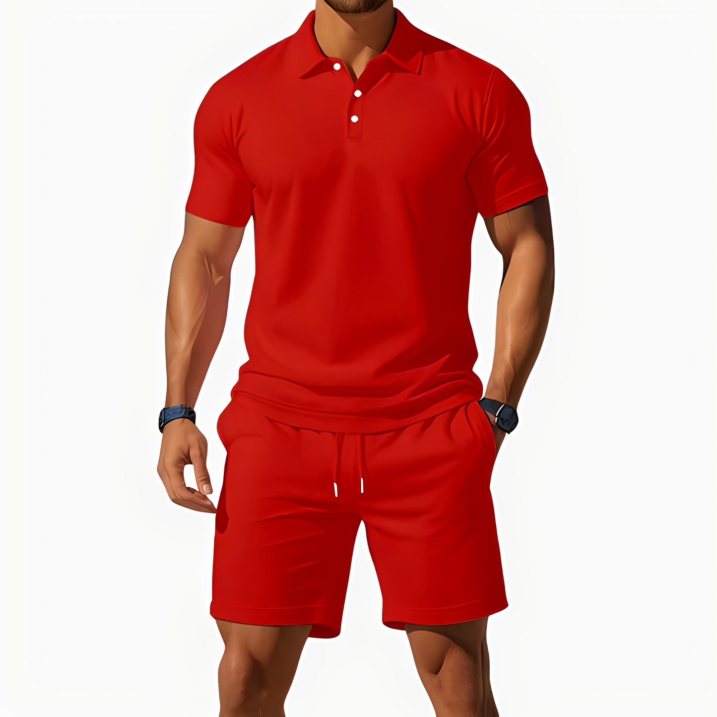 Aldrin - Ensemble polo et short homme tendance