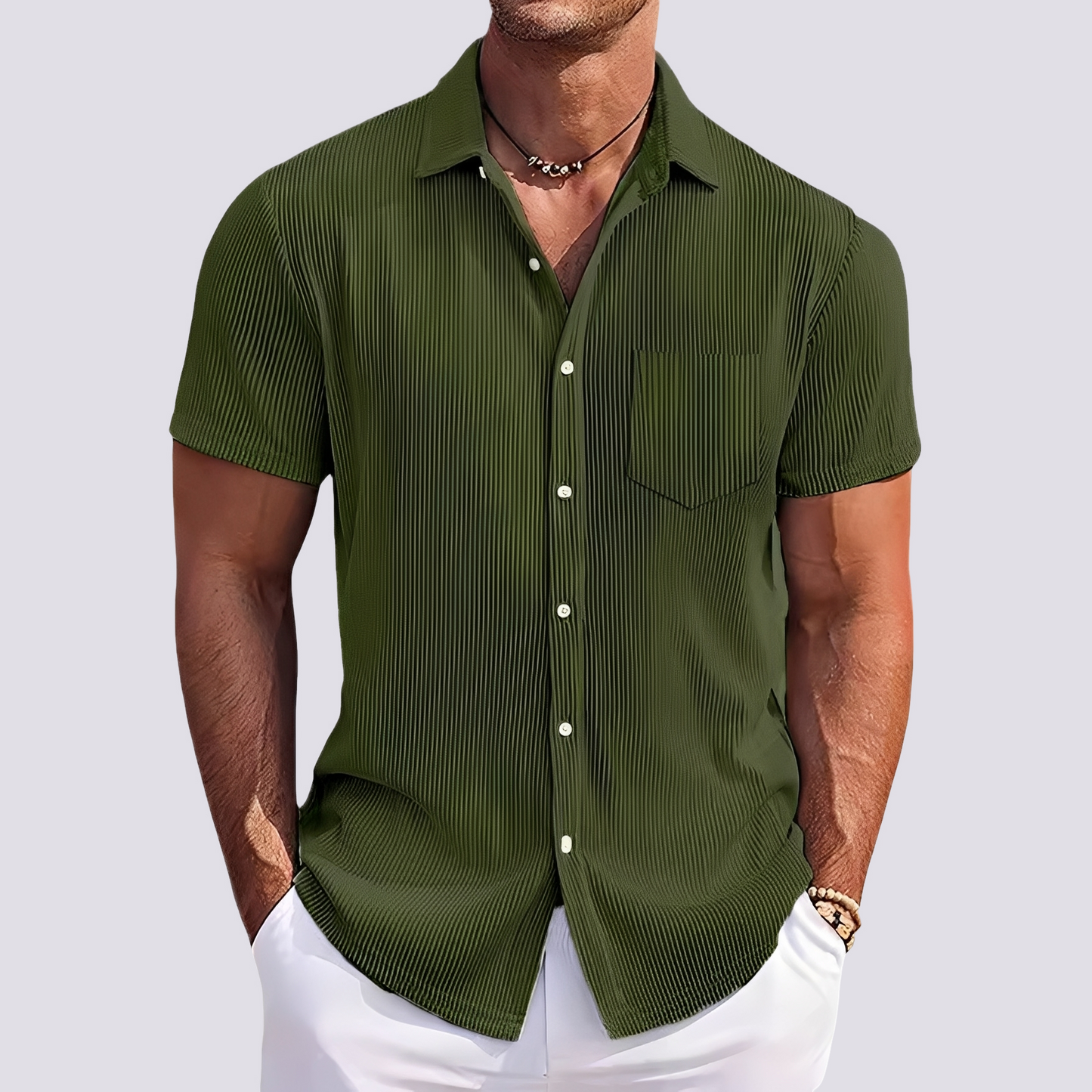James - Chemise rayée élégante pour hommes