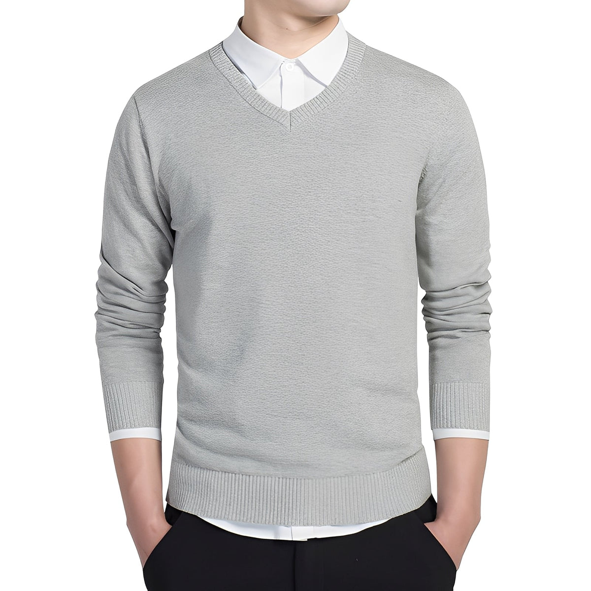 Tom - Pull décontracté pour hommes avec col en V