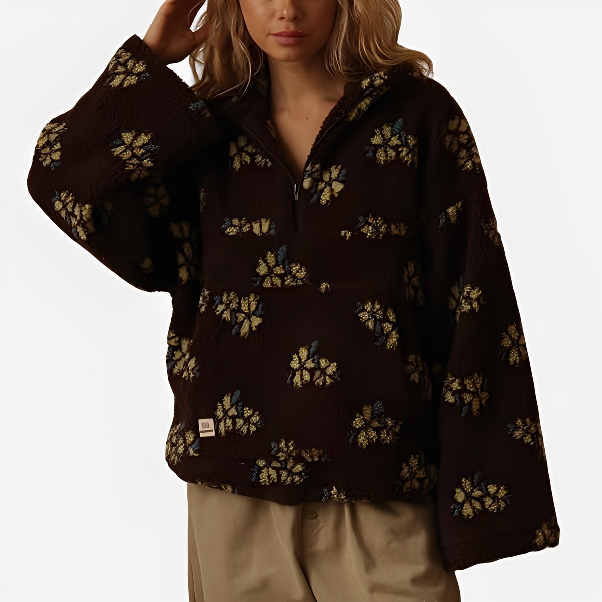 Elizabeth - Pull stylé à motif floral