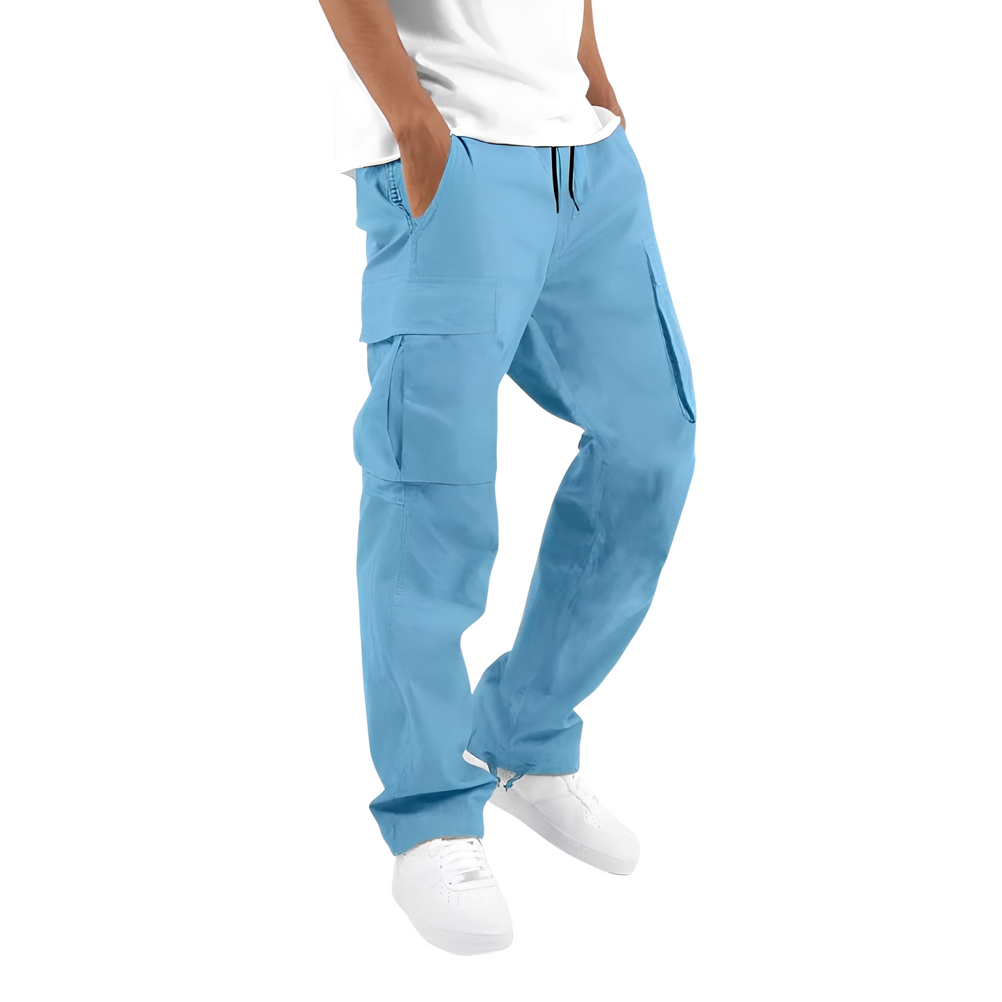 Cooper - Pantalon cargo ample pour homme avec cordon de serrage