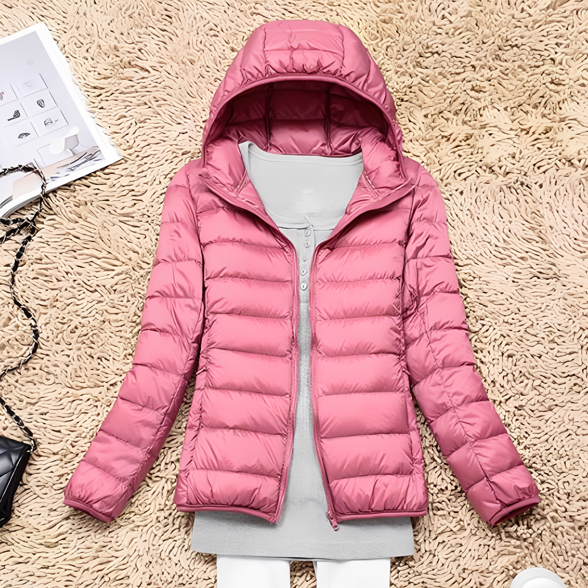 Lyndsay - Manteau élégant et agréable avec capuche