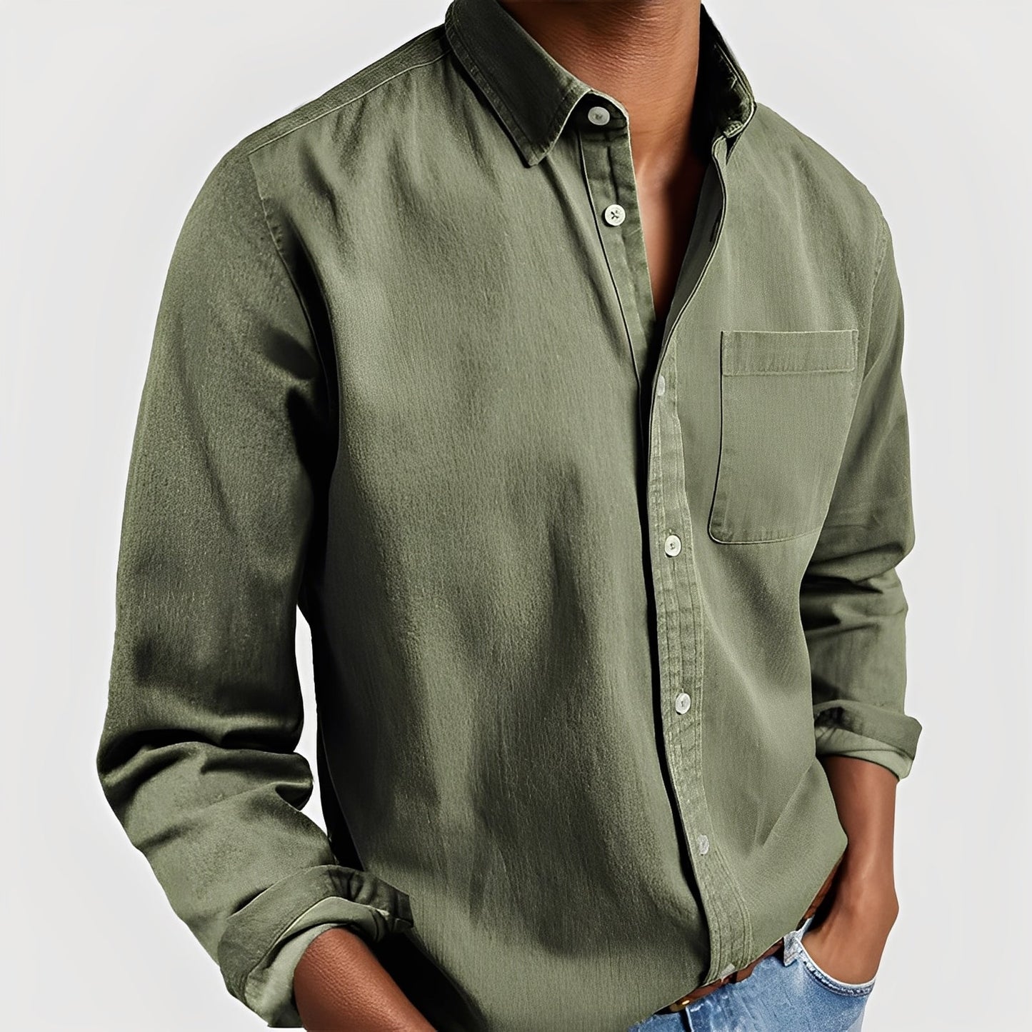 Kaspar - Chemise décontractée à manches longues pour hommes