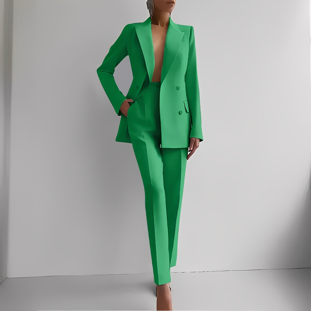 Marguerite - Costume élégant avec long blazer pour femme