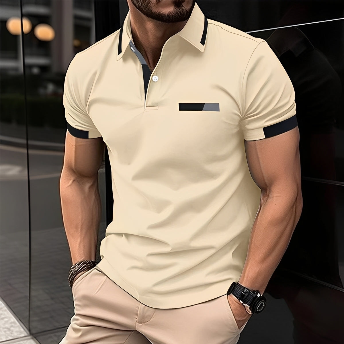 Julian - Polo élégant et sportif avec col à revers pour hommes