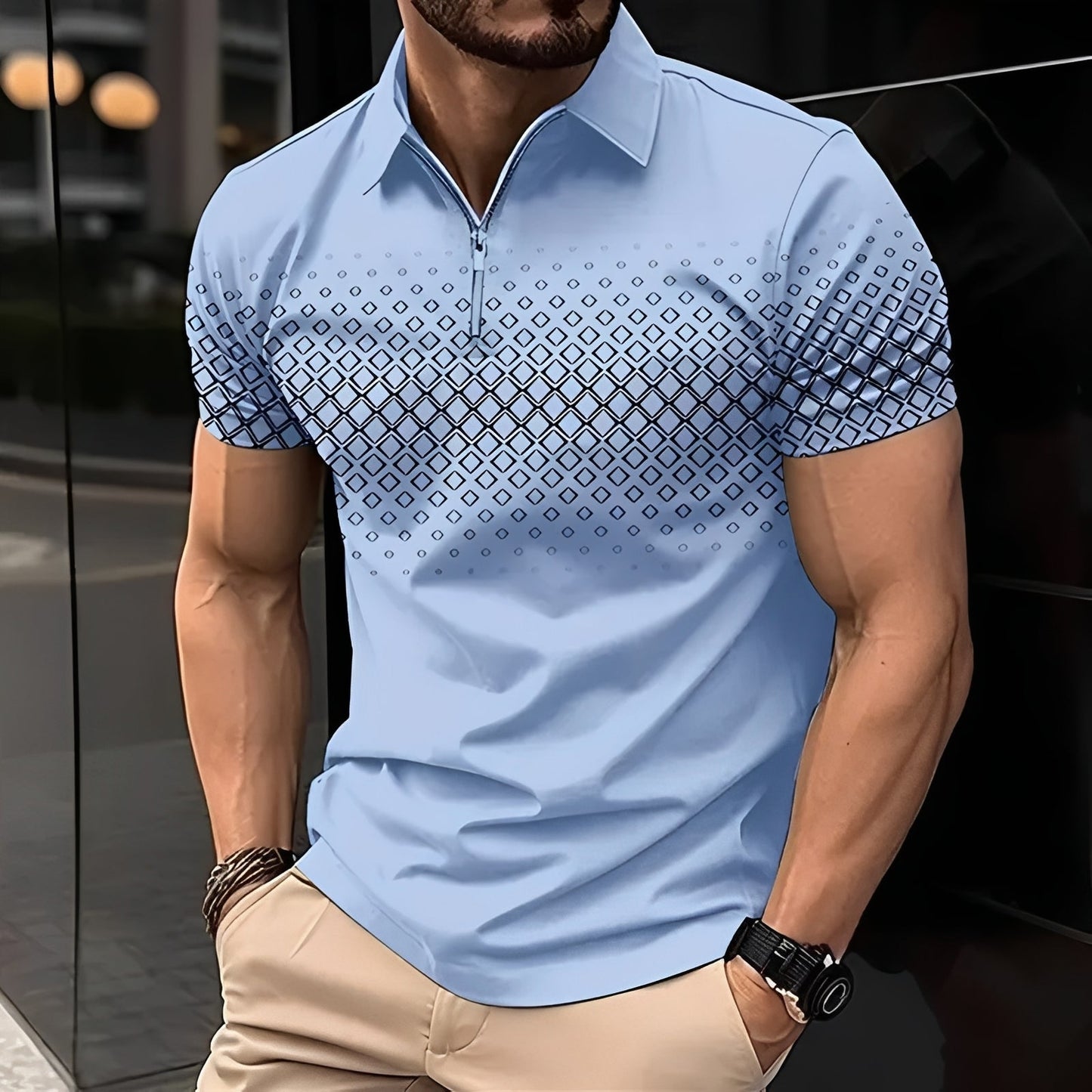 Johnny - Polo élégant avec motif pour hommes