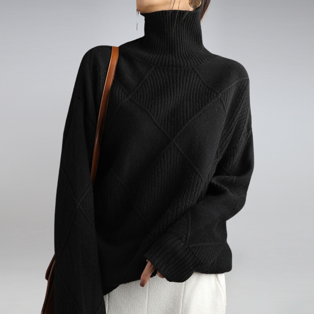 Camille - Pull à col roulé tendance et confortable
